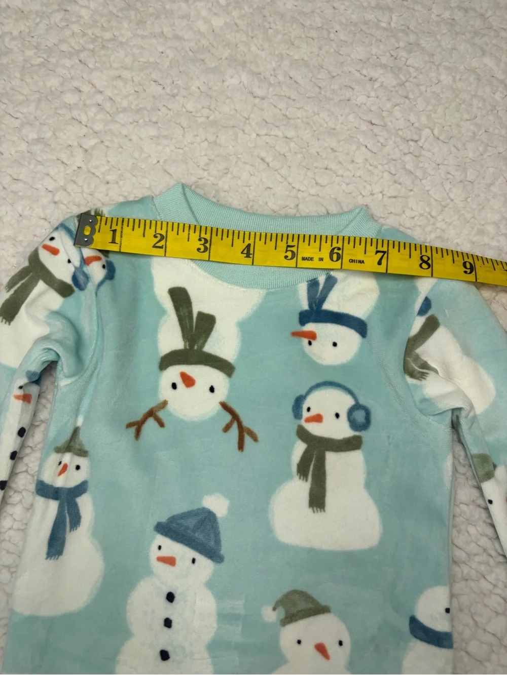 Kids Snowman Pajama Set - Light Blue 12Month